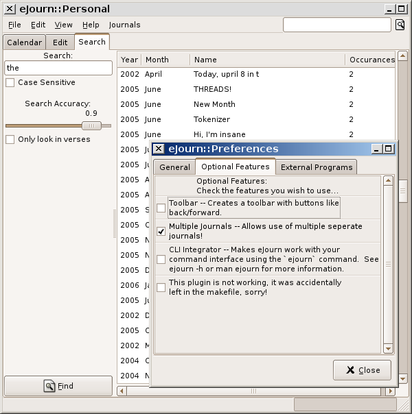 the plugins page, see how the toolbar cleanly unloaded?