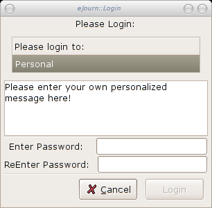 First encrypted login window